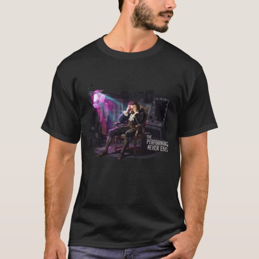 De Prestatie Eindigt Nooit T-shirt (Voorkant)