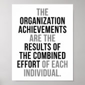 De prestaties van de organisatie poster (Voorkant)