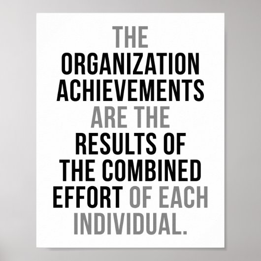 De prestaties van de organisatie poster (Voorkant)