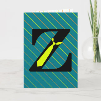 De Pret Formeel Z van het monogram met Stropdas Notitiekaartje