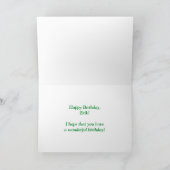 De Pret "GELUKKIGE VERJAARDAG " van "ERIK" van de Kaart (Binnen)