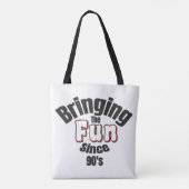 De pret sinds de jaren '90 tote bag (Achterkant)