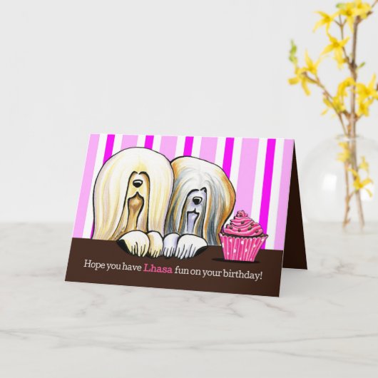 De Pret van de Verjaardag van Lhasa Kaart (Gele Bloem)
