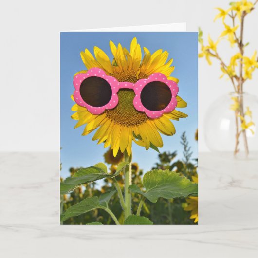 De Pret van de zonnebloem Kaart (Gele Bloem)