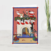 DE PRET VAN KERSTMIS FEESTDAGEN KAART (Voorkant)