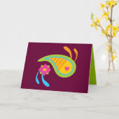 De Pret van Paisley Kaart (Gele Bloem)