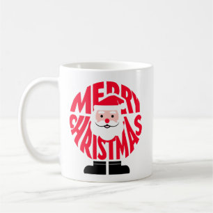De "PRETTIG KERSTFEEST" Kerstman Woord Kunst Mok