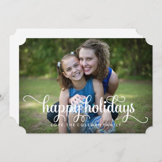 De prettige feestdagen (plural:) Elegante Kaart (Voorkant / Achterkant)