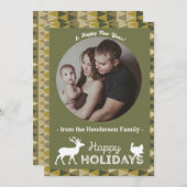 De prettige feestdagen (plural:) Moderne Feestdagenkaart (Voorkant / Achterkant)