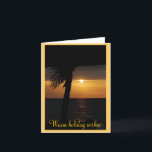 De prettige feestdagen (plural:) Tropische Groeten<br><div class="desc">De gepersonaliseerde tropische vakantiewenskaarten met goud en bronstinten helpen u de groetenkaart van uw eigen mooi seizoen met een seizoengebonden vakantiegedicht en twee sjabloonlijnen creëer,  zodat kunt u een specifieke vakantiegroet evenals van uw familie naam toevoegen - - of voorafgaand aan aankoop schrappen.</div>