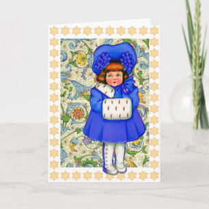 De prettige feestdagen (plural:) Vintage Kaart van