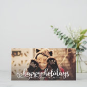 De prettige feestdagen (plural:) Witte Groet van Feestdagenkaart (Staand voorkant)