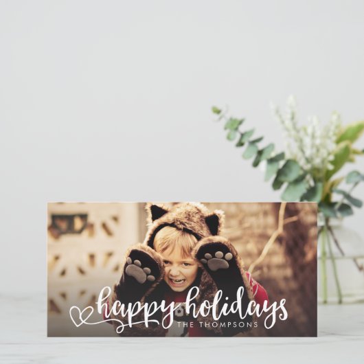 De prettige feestdagen (plural:) Witte Groet van Feestdagenkaart (Staand voorkant)