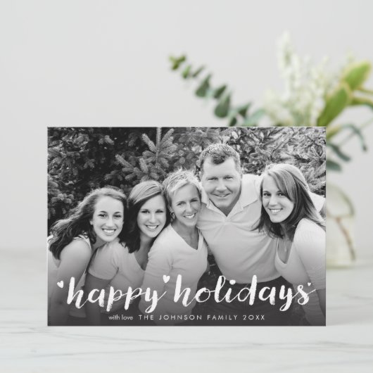 De prettige feestdagen (plural:) Witte Groet van Feestdagenkaart (Staand voorkant)