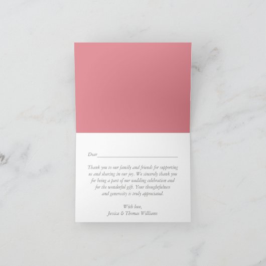 De Pretty Peony Bloemige Trouwcollectie Bedankkaart (Binnen)