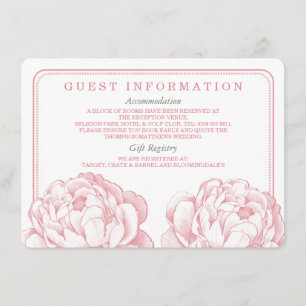 De Pretty Peony Bloemige Trouwcollectie Informatiekaartje
