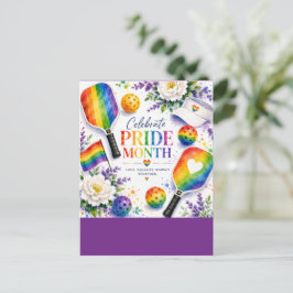De Pride Pickleball Regenboog thema Briefkaart