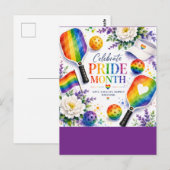 De Pride Pickleball Regenboog thema Briefkaart (Voorkant / Achterkant)