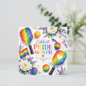 De Pride Pickleball Regenboog thema Kaart (Staand voorkant)