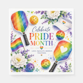 De Pride Pickleball Regenboog thema Servet