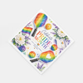 De Pride Pickleball Regenboog thema Servet (Hoek)