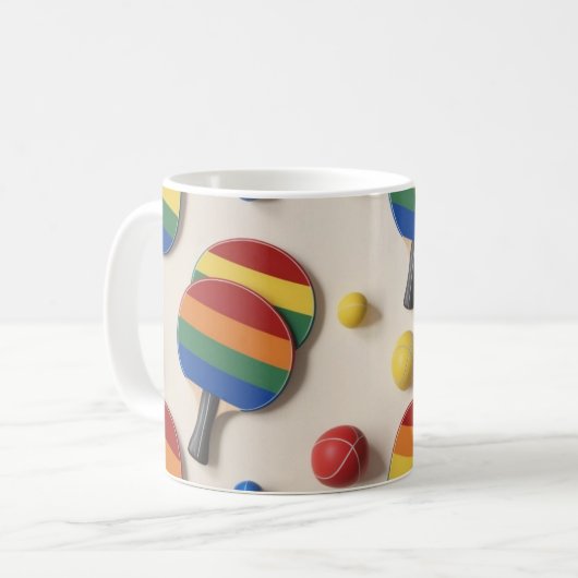 De Pride Ping Pong Koffiemok (Voorkant links)