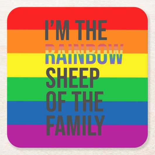 De Pride Rainbow thema LGBTQ Kartonnen Onderzetters (Voorkant)
