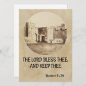 De priesterzegelmachine op een Biblical Jerusalem- Feestdagenkaart (Voorkant / Achterkant)