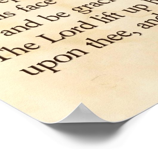 De priesterzegening in het Hebreeuws en het Engels Poster (Hoek)