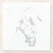 De prijs in ontvangst nemen – Lab Sketch Glazen Onderzetter (Achterkant)