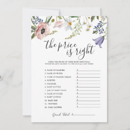 De prijs is de juiste Baby shower spel Kaart