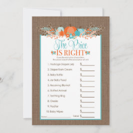 De prijs is de juiste Baby shower spelpompoenen