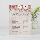 De prijs is de juiste Rustige Baby shower game Kaart (Staand voorkant)