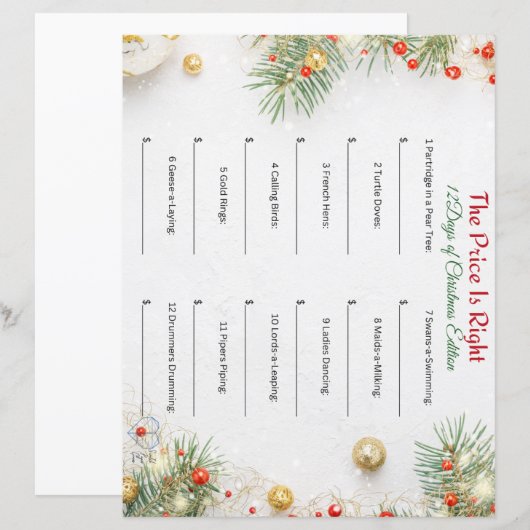 De prijs is goed - 12 dagen van de kerst editie (Voorkant / Achterkant)