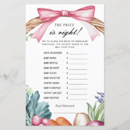 De prijs is goed lokaal geteeld Baby shower spel