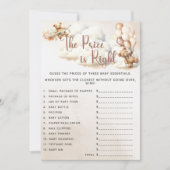 DE PRIJS IS JUIST Baby shower Game Beer Ballonnen Kaart (Voorkant)