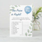 De prijs is juist Douche Spel Ballon Eucalyptus Kaart (Staand voorkant)