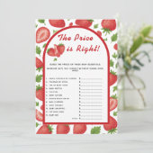 De prijs is juist Strawberry Berry Sweet Game Kaart (Staand voorkant)