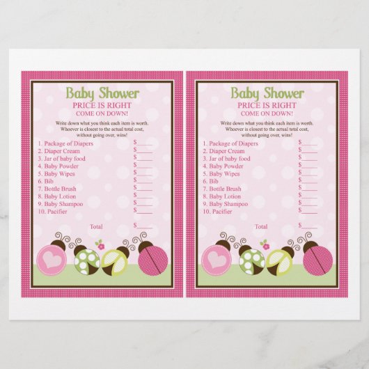 De prijs " Ladybug w/ Polka Dots" is juist Flyer (Voorkant)