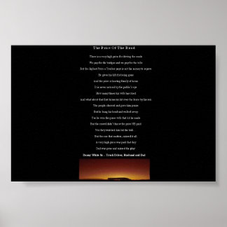 De prijs van de weg poster