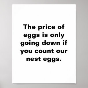 De prijs van eieren en nesteieren poster