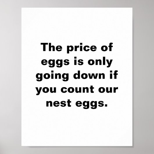 De prijs van eieren en nesteieren poster (Voorkant)