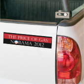 De prijs van gas Nobama 2012 Bumpersticker (Op Truck)