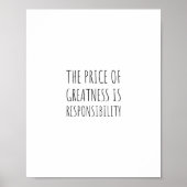 De prijs van grootheid is verantwoordelijkheid poster (Voorkant)