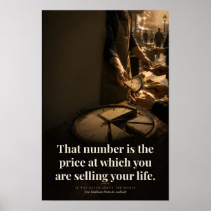 De Prijs van Je Leven Boek Citaat Kunst Poster
