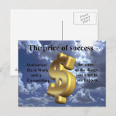 de prijs van succes briefkaart (Voorkant / Achterkant)