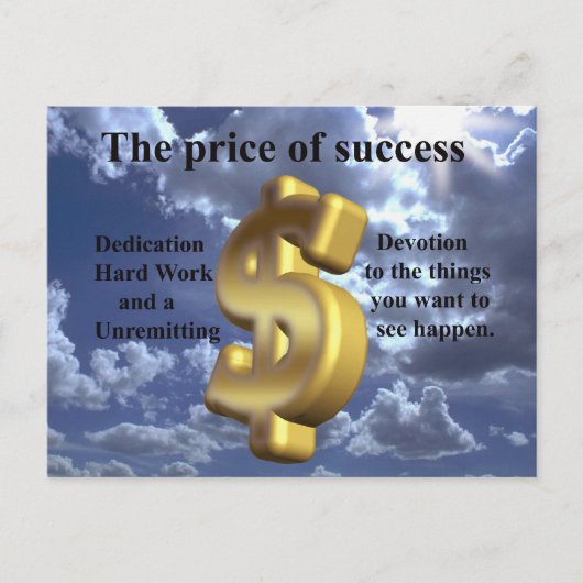 de prijs van succes briefkaart (Voorkant)