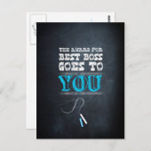 De prijs voor de beste baas gaat naar je toe! briefkaart (Voorkant / Achterkant)