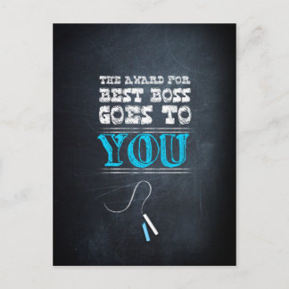 De prijs voor de beste baas gaat naar je toe! briefkaart