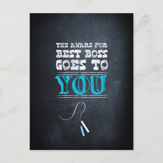 De prijs voor de beste baas gaat naar je toe! briefkaart (Voorkant)